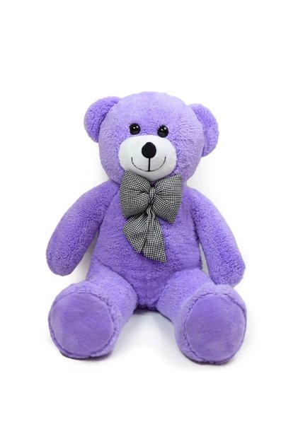 Quality Special Day Gift 90 cm Purple Teddy Bear with Bow Tie