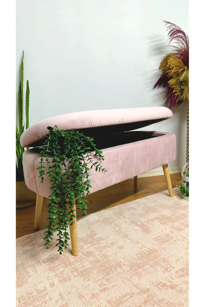 OSLO Babyface Pembe Sandıklı Bench Puf