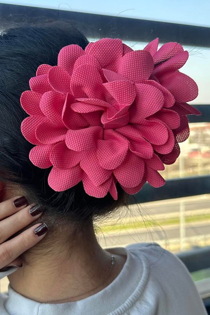 Pink Color Flower Figured Peg Buckle