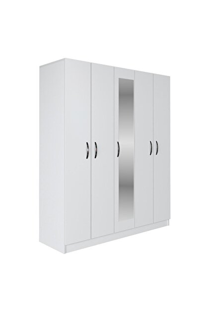 Kenzlife Gardırop 5 Kapılı 150 Lilyum Byz 180*150*42 Aynalı