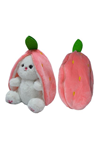 Ailenizin Oyuncakçısı 35 Cm Peluş Özel Hediye Çilek Tavşan Özel