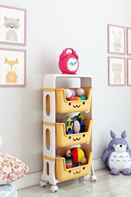 Armarks 3 Katlı Oyuncak Dolabı, Oyuncak Organizeri, Sepetli