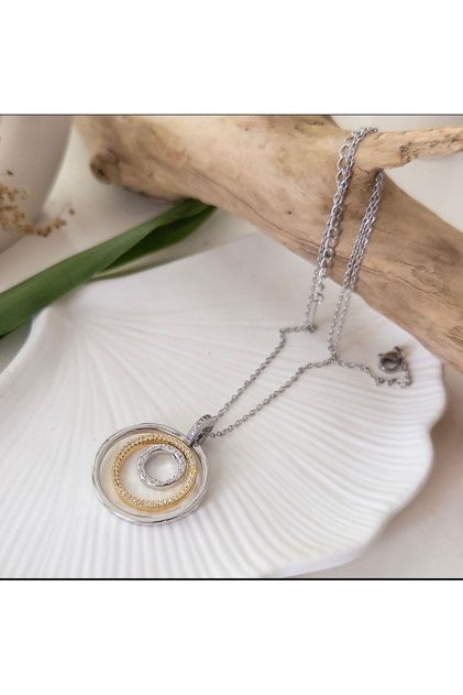 316 L Steel Pand.Ra Nested Ring Brand Equivalent Stylish Necklace
