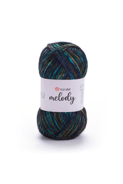 Melody - Marbled, Shiny Hand Knitting Thread Marbled-906