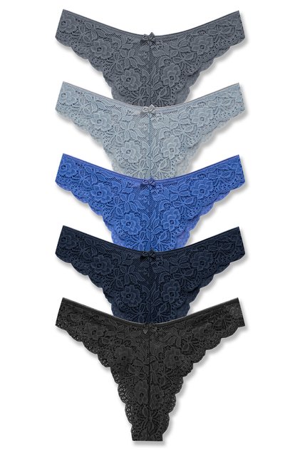 5-Piece Lace Slip Panties