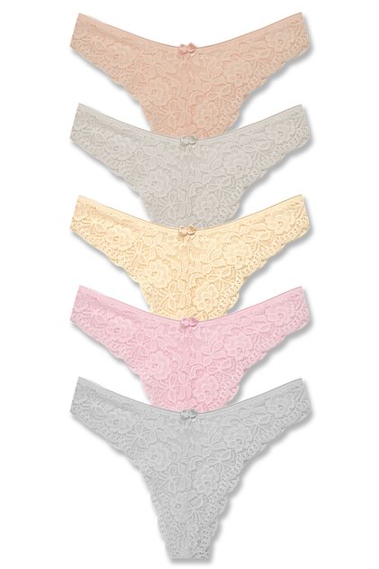 5-Piece Lace Slip Panties