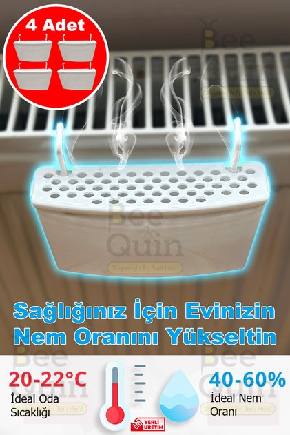 4 Pieces of Four Honeycomb Waterer Heating Water Bowl Humidifier Humidification for Room Humidity Air