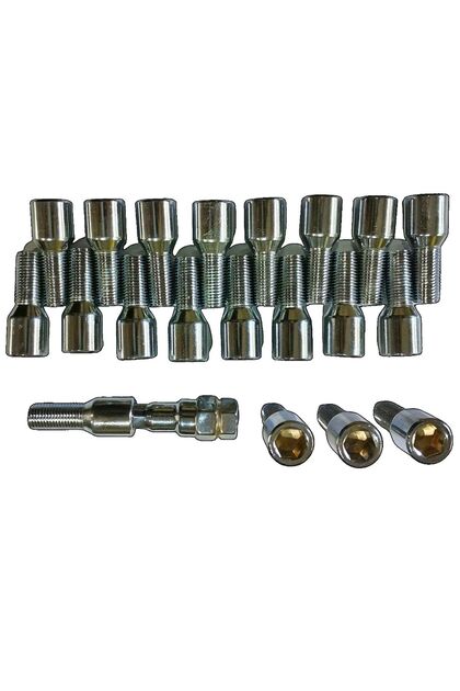 にま BSR Lastik Market Allen Başlı Bijon M14x1.5 Dişboyu 28mm Krom