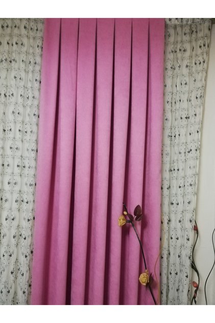 ستارة خلفية مسطحة خالية من الطيات باللون الوردي وشاح واحد 9212