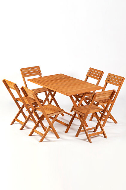 Meya Dekor 6+1 Minderli Balkon Bahçe Mutfak Bistro Set Katlanır