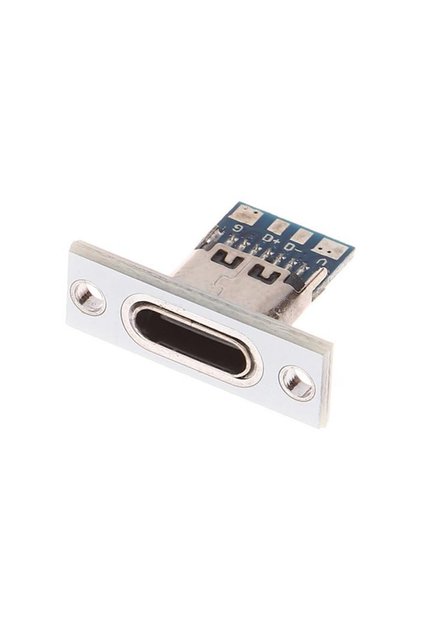 USB 3.1 Type C Panel Montaj Dişi Soket 4 Pin Smd Lehimlenebilir Padler Konnektör Telefon Şarj Board