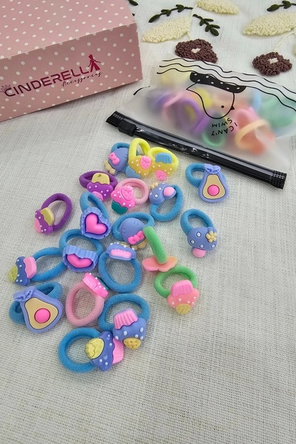 Cinderella 20'li Çantalı Yumuşak Acıtmaz Kız Bebek Havlu Lastik