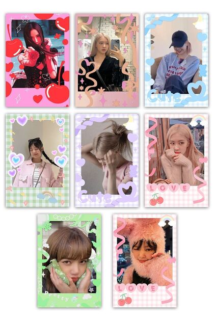 Pankart Evi K-Pop Blackpink Polaroid 8Pcs Photo Card Set - Kpop