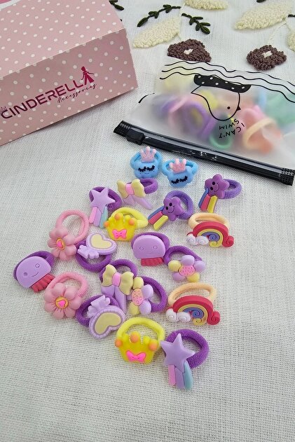 Cinderella 20'li Çantalı Yumuşak Acıtmaz Kız Bebek Havlu Lastik