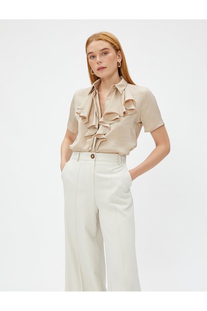Flounce Shirt Short Sleeve
