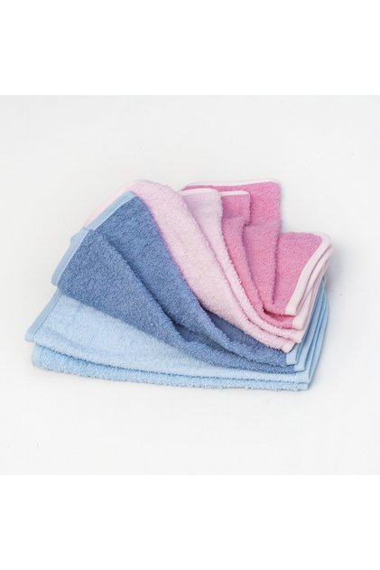 8-Piece Washcloth Set , Cotton Terry, Highly Absorbent and Quick Dry for Multi-Function Use