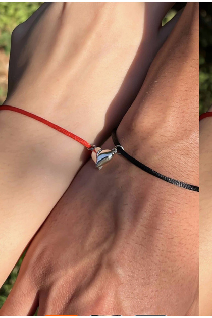 2 Pieces Magnetic Combined Hearts Couple Bracelet-Friend Bracelet