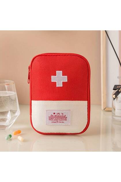 Travel First Aid Kit, Empty First Aid Bag, Medical Emergency Bag, Portable Medicine Bag (Medium Size: 18 Inches)