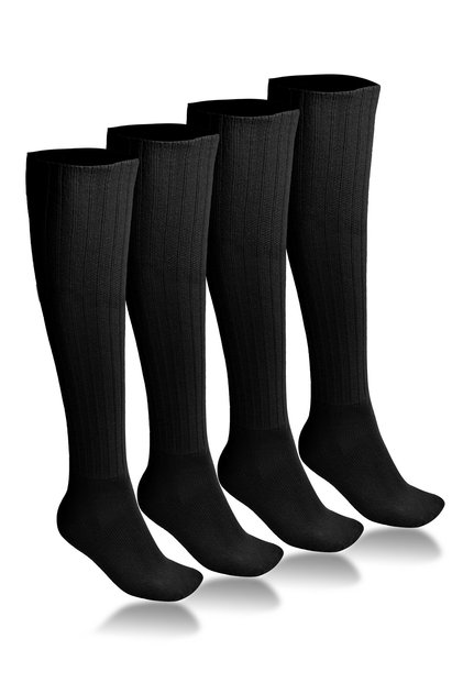 Ciho Socks 4 Pairs Black Long Below Knee Winter Women's Wool Boot Sleeping Socks Soft Touch