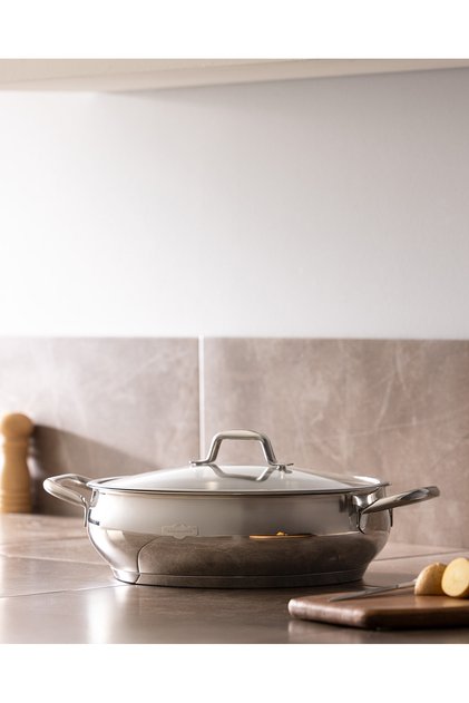 Vera Short Pot - Steel - 28 cm