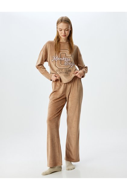 Knitted Corduroy Pajama Bottoms