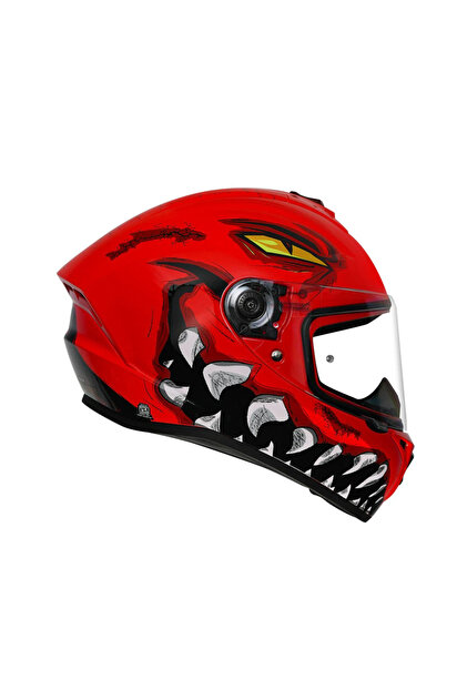 Arok.d Axxis Draken S Forza A5 Matt Red Full Face Motosiklet Kaskı +