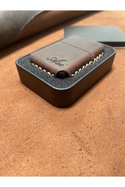 Leather Handmade El Yapımı Hakiki Deri Çakmak Benzinli Deri Çakmak Kılıfı
