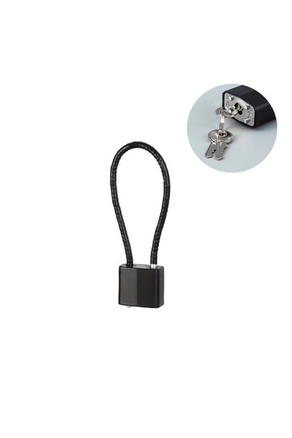 Rope length 7.87inch 1pc Soft Steel Cable Anti-Theft Padlock With Multiple Sizes For Cabinets, Helme