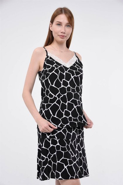 Patterned Bra Strap Top