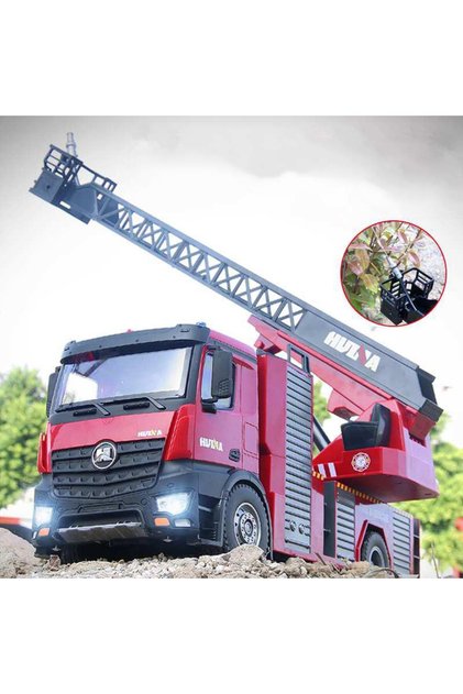 1/14 60cm Rc Model Ladder Fire Truck Remote Control 22 Channels with Water Spray 1561