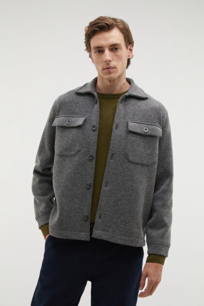 Wool Mixed Shirt Jacket