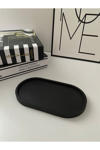 Oval Sunumluk Orta Boy Takı Tabağı Sunumluk Altlık Dekor