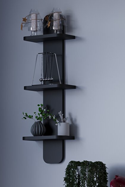 HMC DECOR Çok Amaçlı Duvar Rafı Düz Antrasit Gri - Fiyatı, Yorumları