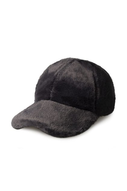 Black Women's Winter Plush Baseball Cap Hat