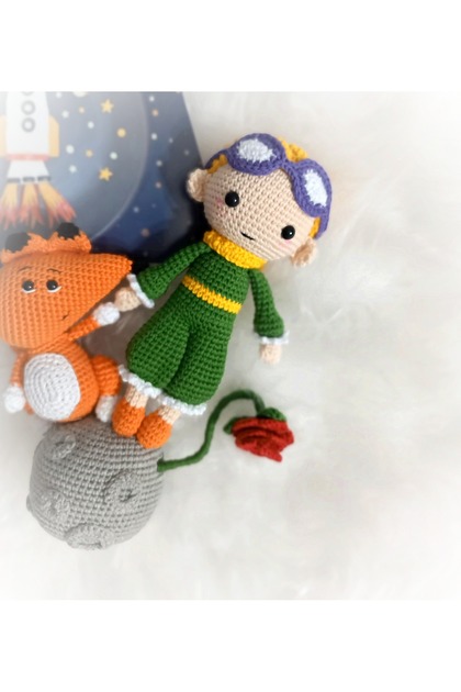Maskot Küçük Prens Amigurumi Örgü Oyuncak