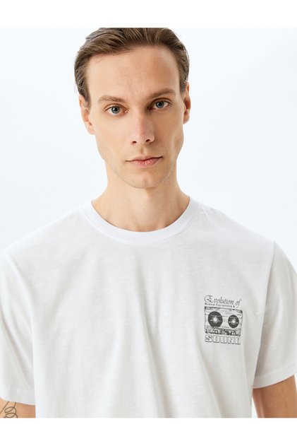 Short Sleeve Crew Neck Regular Fit Cotton Printed T-Shirt