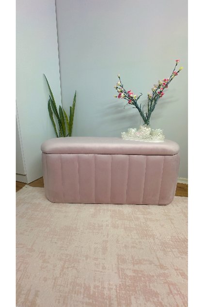 LİMA Babyface Pembe Sandıklı Bench Puf