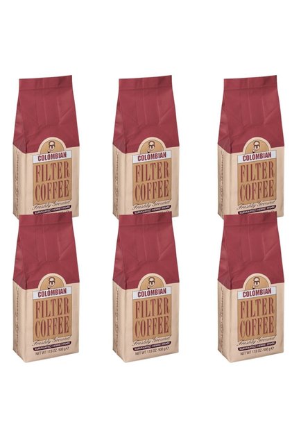 Colombian Filter Coffee 500Gr - Foil Packaging - 6 Pieces