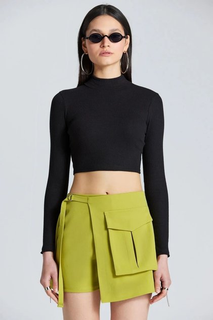 Wft1845 Turtleneck Camisole Blouse