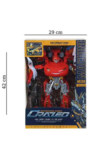 SUDESA OYUNCAK BÜYÜK PİLLİ IŞIKLI DÖNÜŞEN TRANSFORMERS ROBOT