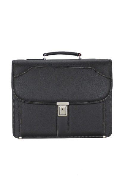Men's Handbag 15.6 Inch Laptop Briefcase 5 Compartments Waterproof Shoulder Strap 2002 Black