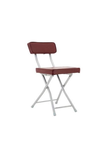 Armless Folding Chair with Square Padded Seat