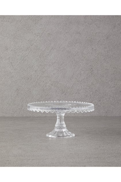 20cm Clear Earl Glass Cake Stand