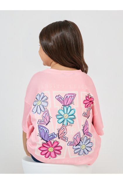 Graphic Back Printed Oversized T-Shirt
