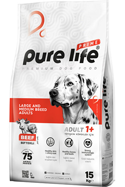 purelife PureLife Pure Life Prime Biftekli Yetişkin Köpek Maması 15 Kg