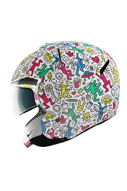 Shiro Sh-64sv Tokio Doodle Açık Motosiklet Kaskı - Fiyatı, Yorumları