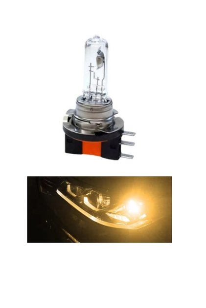 12v H15 15/55w Uzun ve Gündüz Farı Ampulü (1 ADET) Halojen Ampuldür (STANDART SARI RENK YANAR)