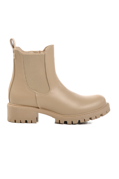Beige Ankle Flexible Women's Boots 23009 Z