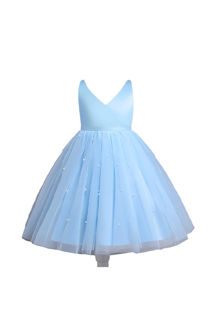 HSNLFE Wrap Neckline Pearl Dress Birthday Graduation Dress- Trendyol