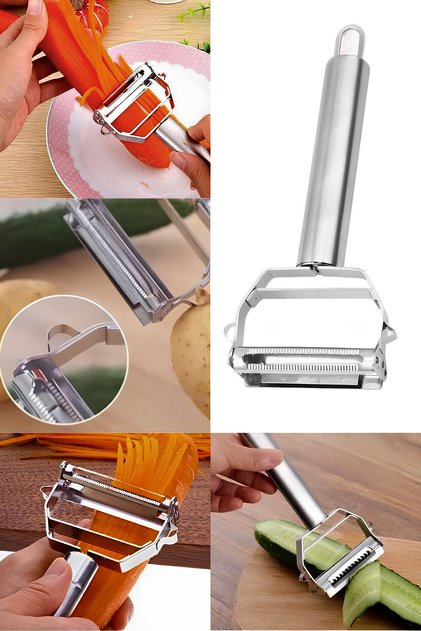 Multipurpose Julienne Vegetable Fruit Peeling Cutting Apparatus Cucumber Carrot Pumpkin Food Prep Peeler